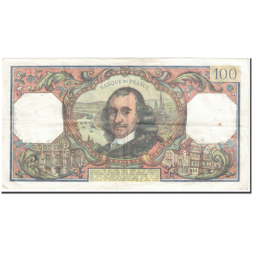 France, 100 Francs, Corneille, 1975, 1975-05-15, VF(20-25), Fayette:65.49