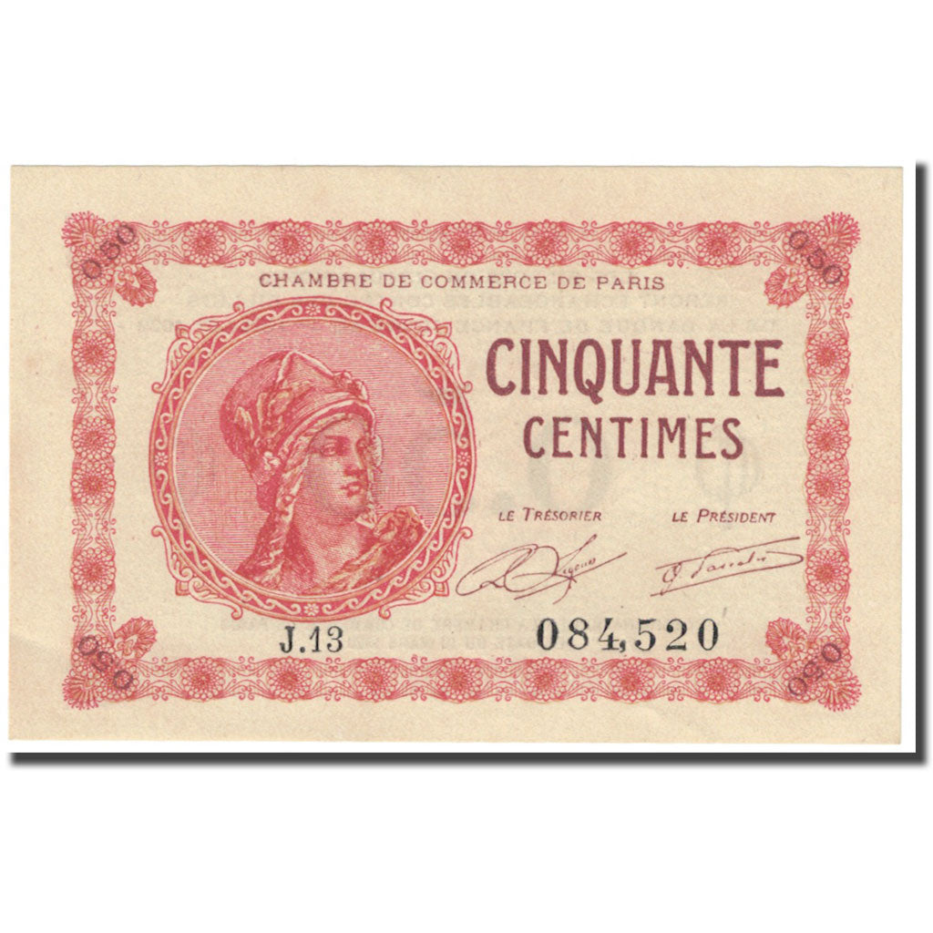 France, Paris, 50 Centimes, 1920, UNC(65-70), Pirot:97-10