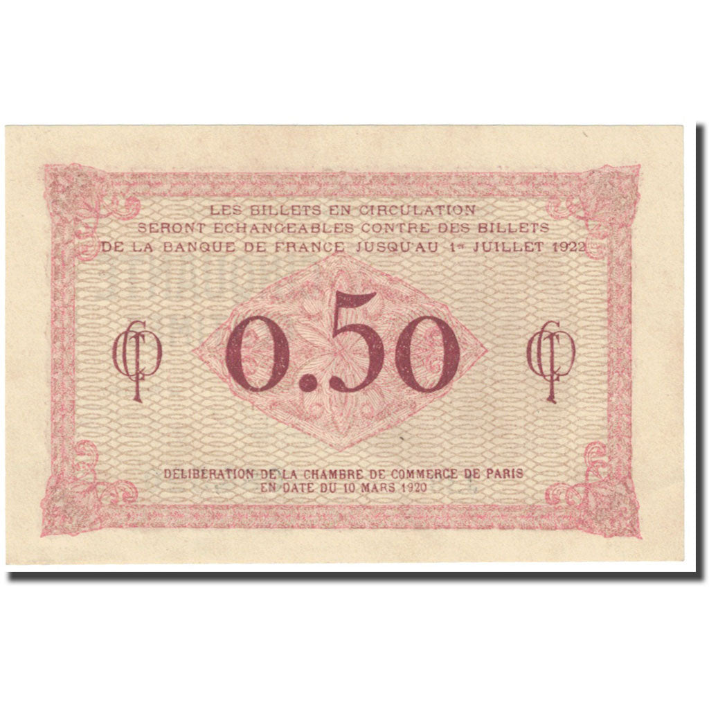 France, Paris, 50 Centimes, 1920, UNC(65-70), Pirot:97-10