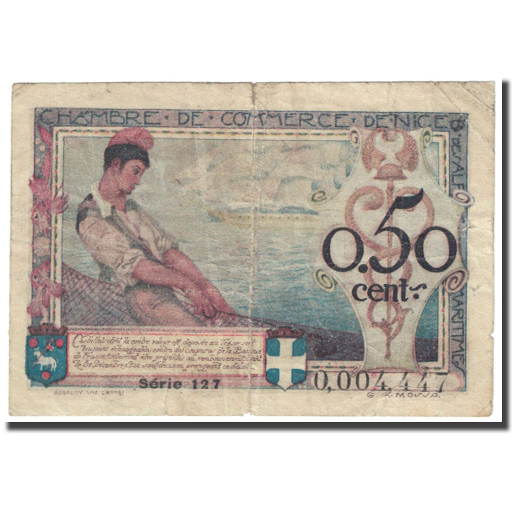 France, Nice, 50 Centimes, 1920, VG(8-10), Pirot:91-9