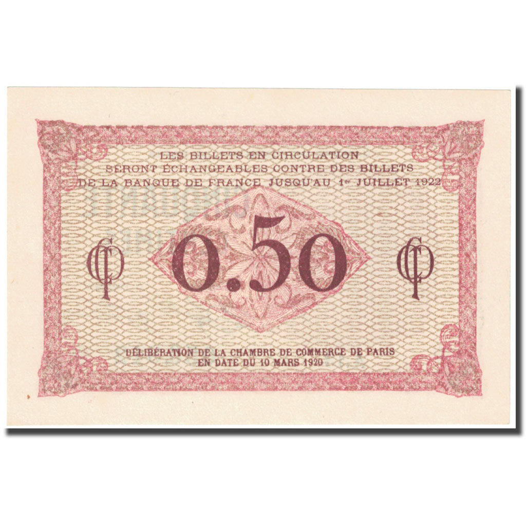France, Paris, 50 Centimes, 1920, UNC(65-70), Pirot:97-10