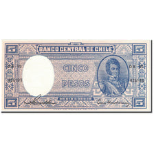 Banknote, Chile, 5 Pesos = 1/2 Condor, 1958, Undated (1958), KM:119, UNC(65-70)