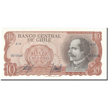 Banconote, Cile, 10 Escudos, 1967, Undated (1967), KM:143, FDS