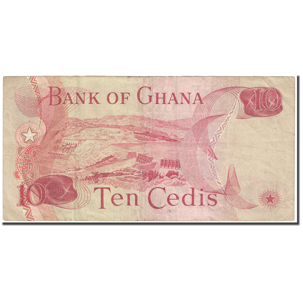 Banknote, Ghana, 10 Cedis, 1977, 1977-01-02, KM:16e, VF(20-25)