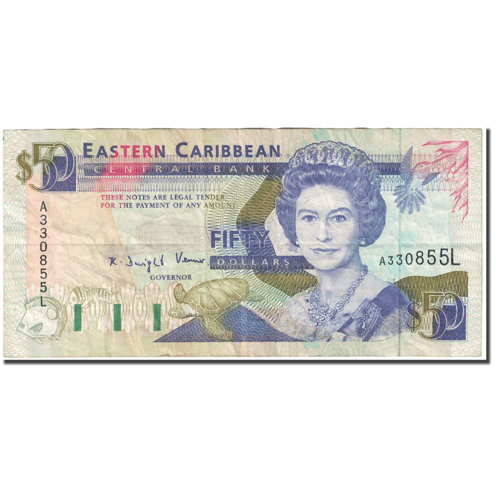 Banknote, East Caribbean States, 50 Dollars, 1993, Undated (1993), KM:29l