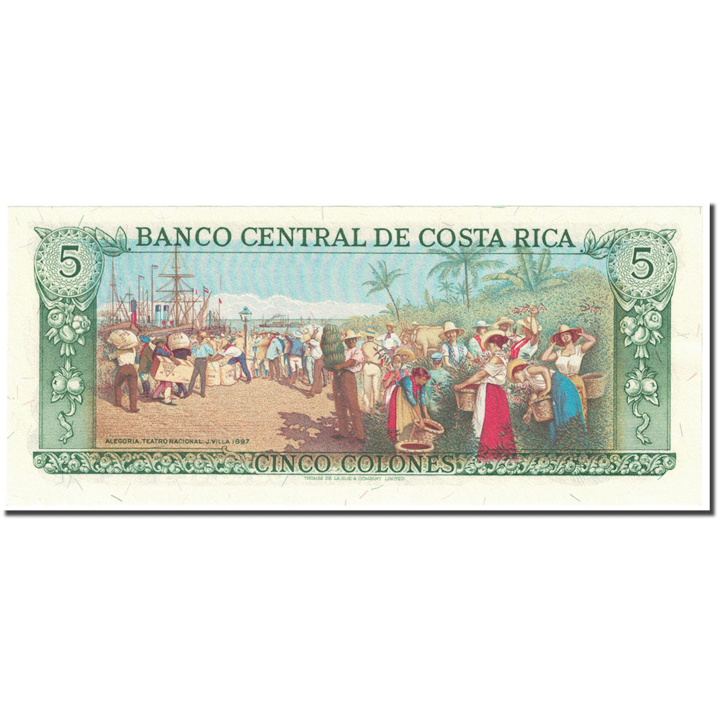 Banknote, Costa Rica, 5 Colones, 1981, 1981-03-12, KM:236d, UNC(65-70)