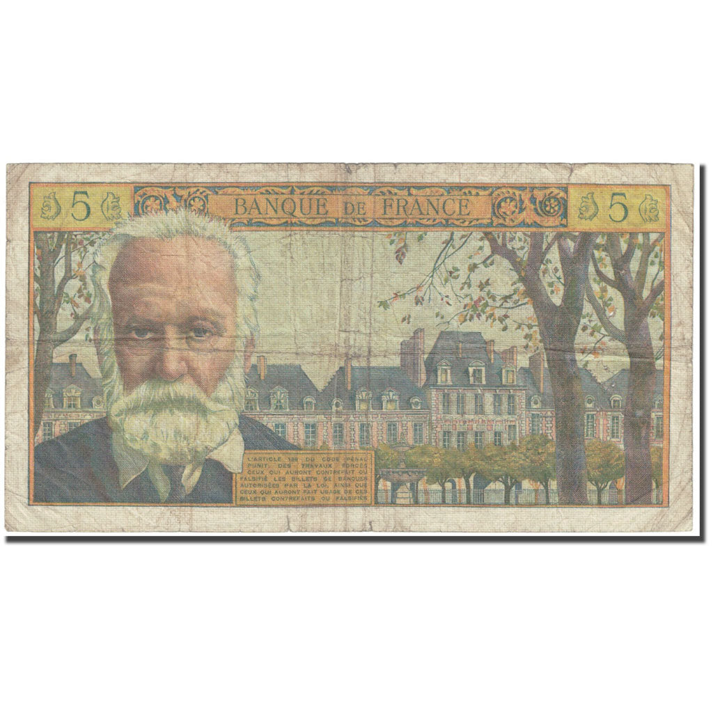 Frankrijk, 5 Nouveaux Francs, Victor Hugo, 1959, 1959-03-05, B, Fayette:56.1