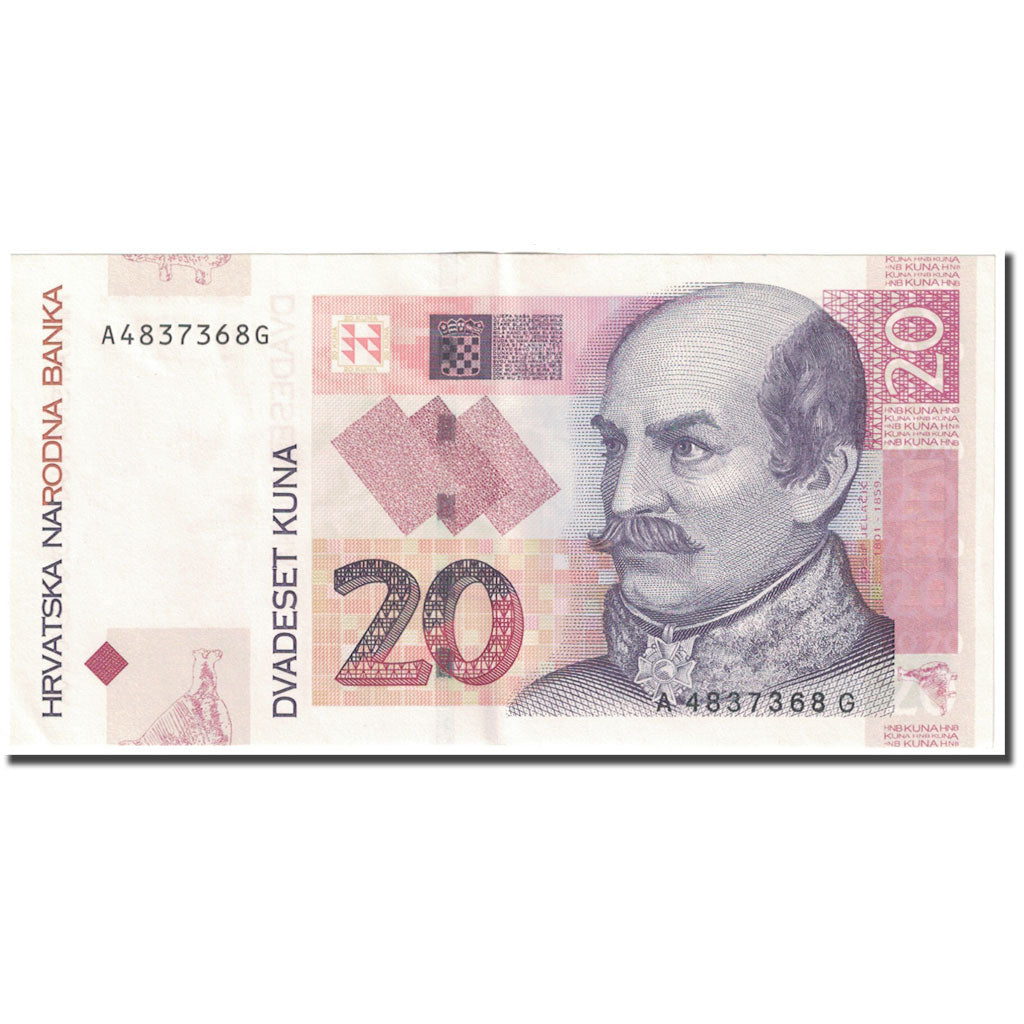 Banknote, Croatia, 20 Kuna, 2001, 2001-03-07, KM:39, EF(40-45)