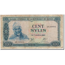 Banconote, Guinea, 100 Sylis, 1980, 1980 (Old Date : 1960/03/01)., KM:26a, MB