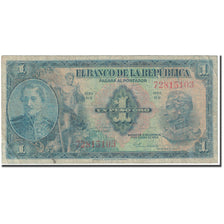 Banknote, Colombia, 1 Peso Oro, 1954, 1954-01-01, KM:380g, VF(20-25)