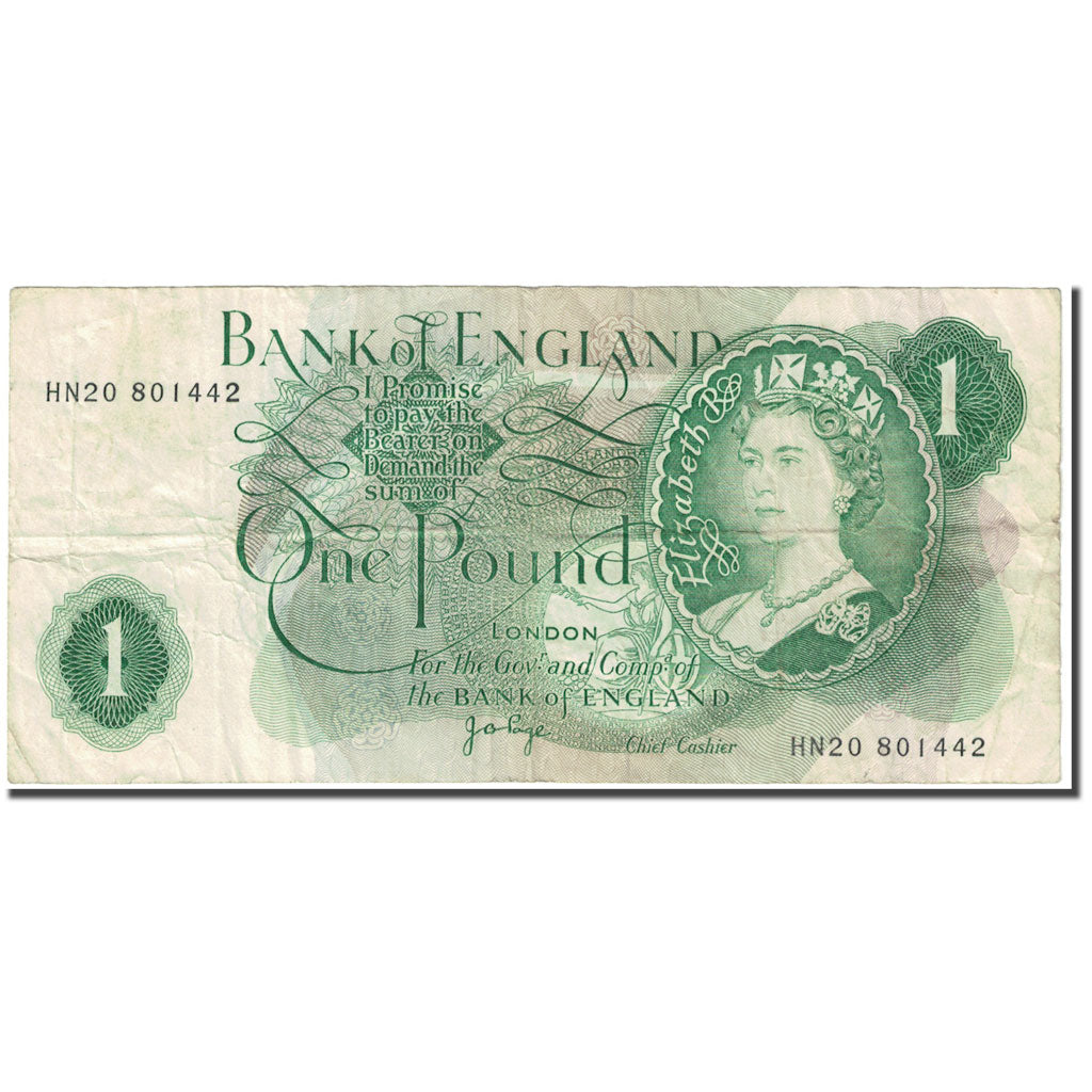 Banknote, Great Britain, 1 Pound, 1970-1977, Undated (1970-77), KM:374g
