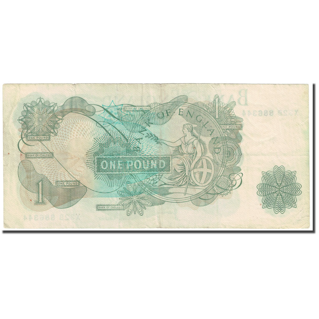 Banknote, Great Britain, 1 Pound, 1970-1977, Undated (1970-77), KM:374g