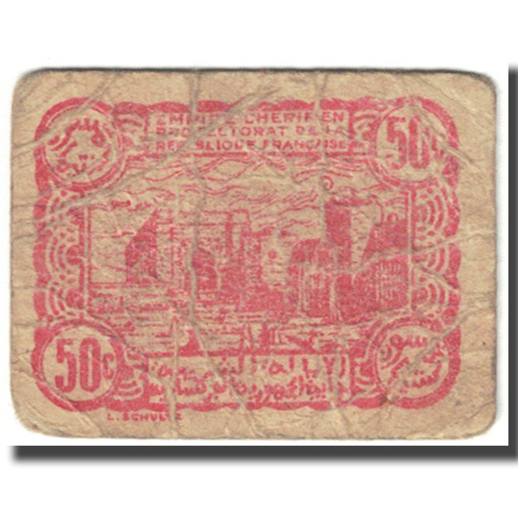 Banknote, Morocco, 50 Centimes, 1944, 1944-04-06, KM:41, VG(8-10)