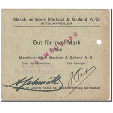 France, Bitschweiler, 2 Mark, Rembourse, VF(20-25), Pirot:68-42