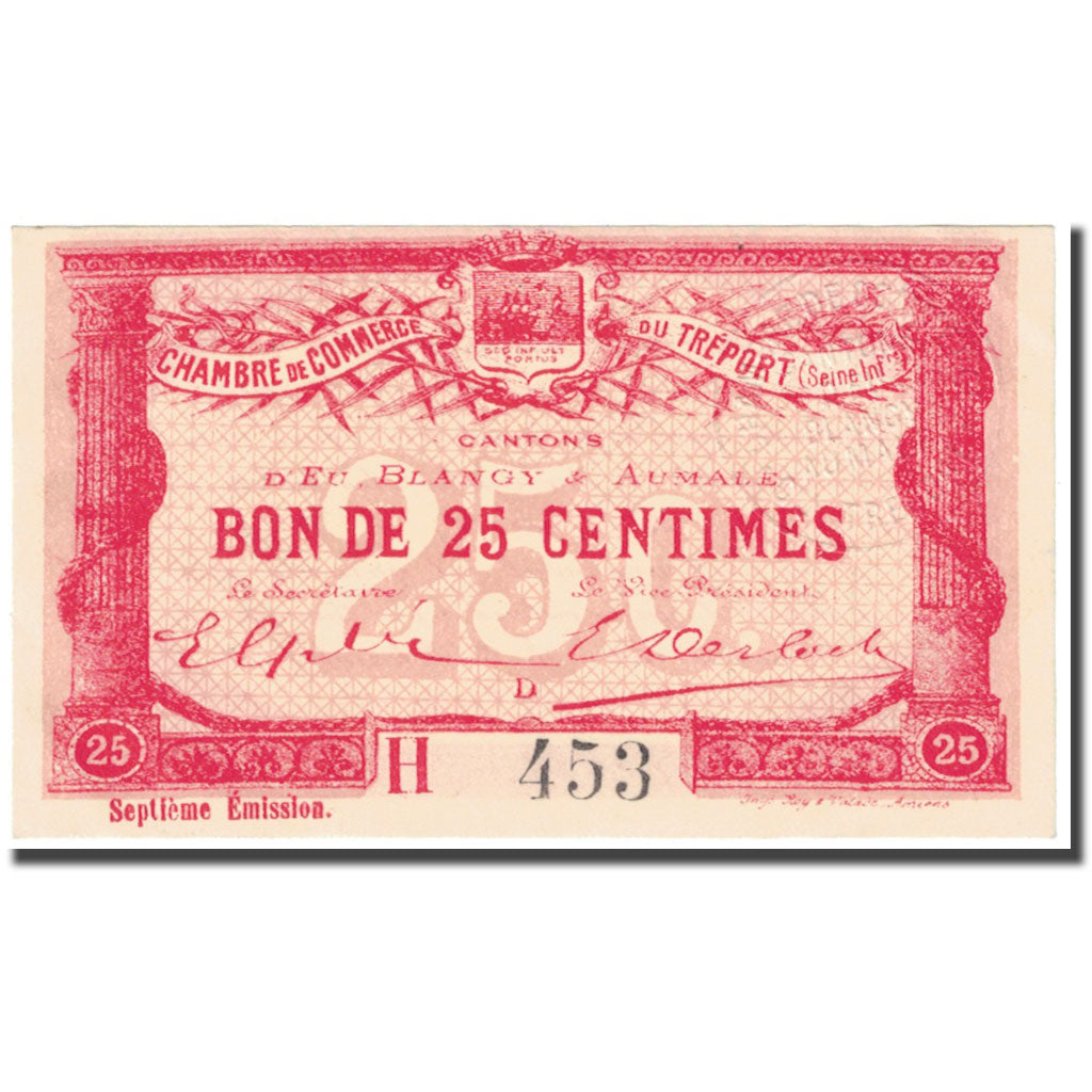 Francia, Le Tréport, 25 Centimes, 1916, BB, Pirot:71-25