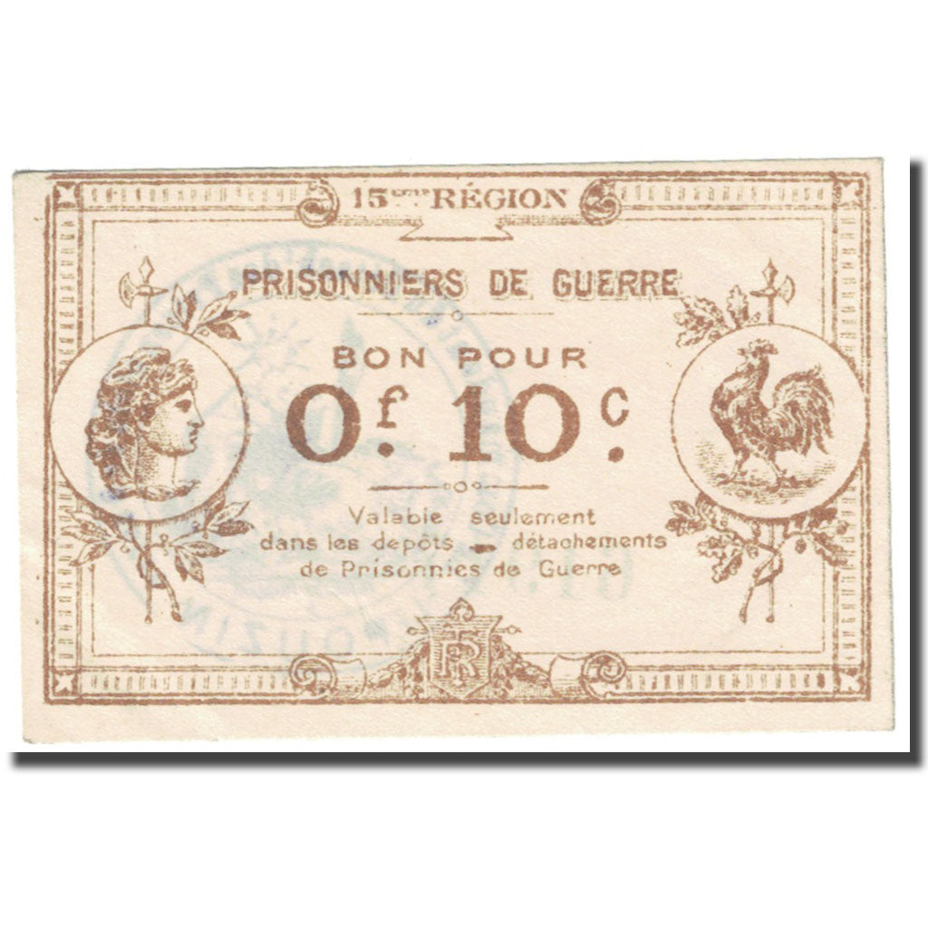 France, Serres-Carpentras, 10 Centimes, 1914-1918, Prisonniers de Guerre