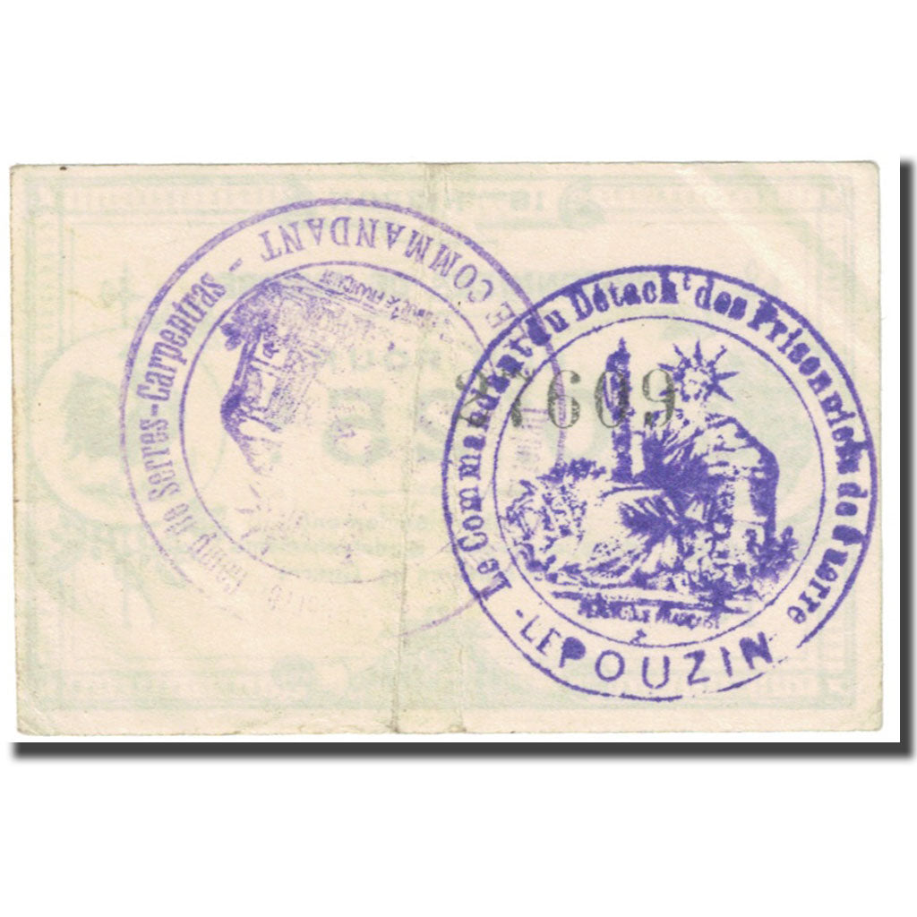 France, Serres-Carpentras, 25 Centimes, 1914-1918, Prisonniers de Guerre