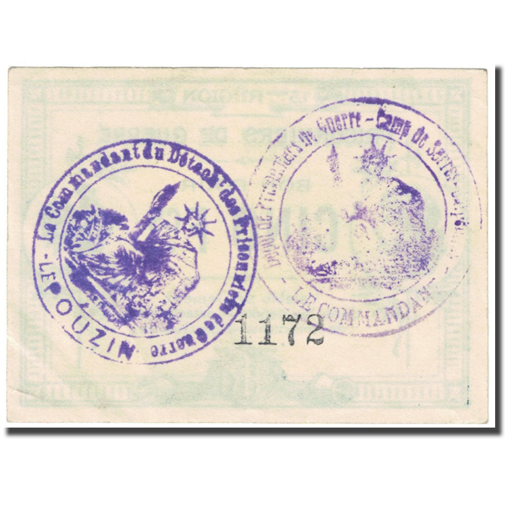 Frankrijk, Serres-Carpentras, 5 Francs, 1914-1918, Prisonniers de Guerre, SUP