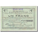 France, Omissy, 1 Franc, 1916, EF(40-45), Pirot:02-1723