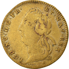 France, Token, Statue de Louis XV à Bordeaux, 1744, VF(20-25), Brass