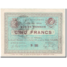 Frankreich, Fourmies, 5 Francs, 1914, Bon de Monnaie, VZ, Pirot:59-1099