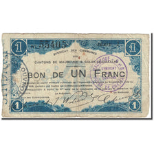 Frankreich, Maubeuge & Solre-le-Château, 1 Franc, 1915, SGE, Pirot:59-1815