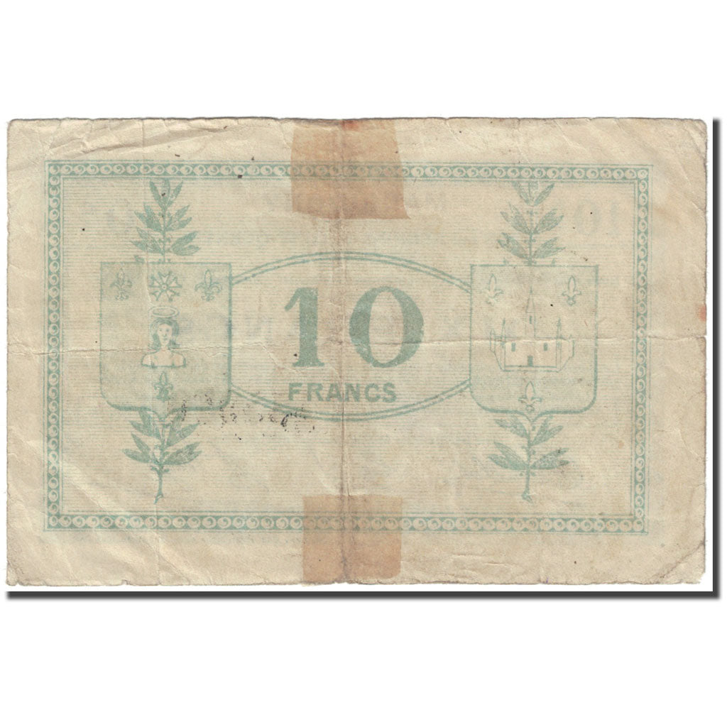 Frankreich, Macquigny, 10 Francs, 1917, Bon des Régions, SGE, Pirot:02-1415