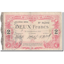 Francia, Cambrai, 2 Francs, 1914, Chambre de Commerce, RC, Pirot:37-13