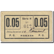 France, Romans, 5 Centimes, 1914-1921, Prisonniers de Guerre, VF(20-25)