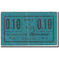 France, Romans, 10 Centimes, 1914-1921, Prisonniers de Guerre, VF(20-25)