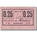 France, Romans, 25 Centimes, 1914-1921, Prisonniers de Guerre, VG(8-10)