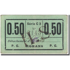 Francia, Romans, 50 Centimes, 1914-1921, Prisonniers de Guerre, BB, Pirot:26-02