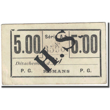 France, Romans, 5 Francs, 1914-1921, Prisonniers de Guerre, EF(40-45)