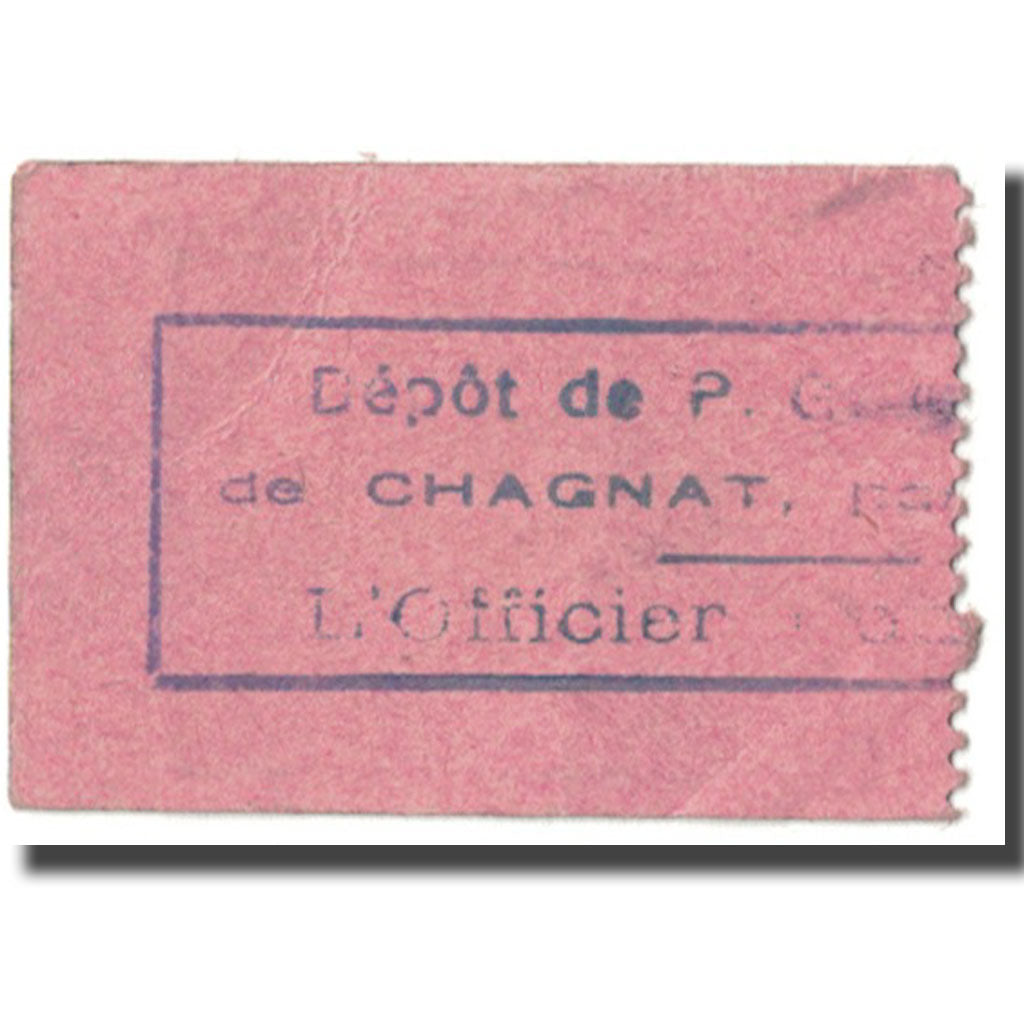 Francia, Chagnat-en-Limagne, 10 Centimes, 1916, Prisonniers de Guerre, EBC