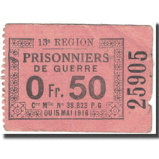 Frankrijk, Chagnat-en-Limagne, 50 Centimes, 1916, Prisonniers de Guerre, TB