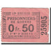 Frankrijk, Chagnat-en-Limagne, 50 Centimes, 1916, Prisonniers de Guerre, TB