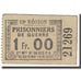 Francia, Chagnat-en-Limagne, 1 Franc, 1916, Prisonniers de Guerre, BB