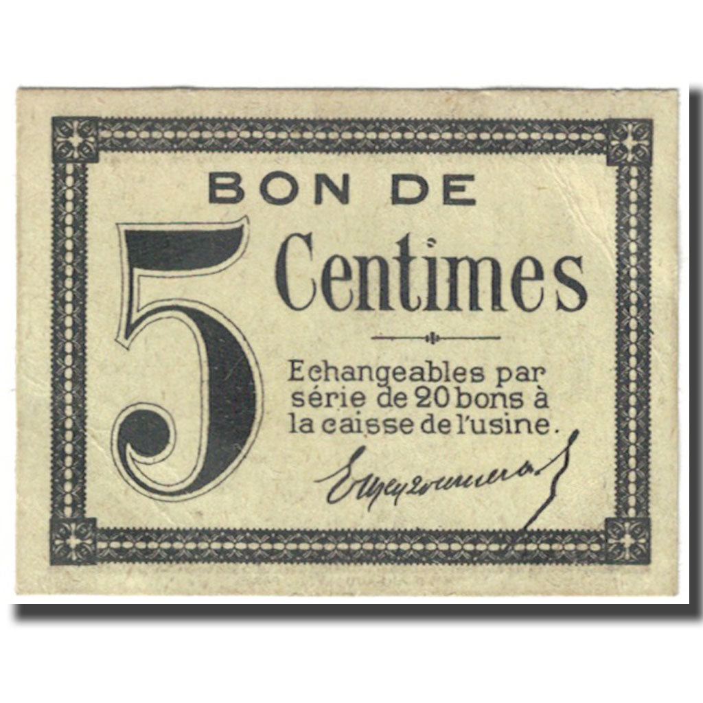 France, Annonay, 5 Centimes, 1914-1925, E. Meyzonnier Fils., EF(40-45)