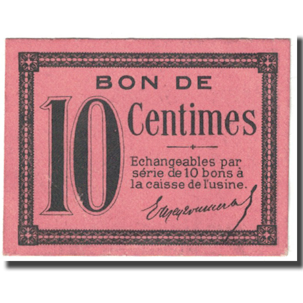 France, Annonay, 10 Centimes, 1914-1925, E. Meyzonnier Fils., EF(40-45)