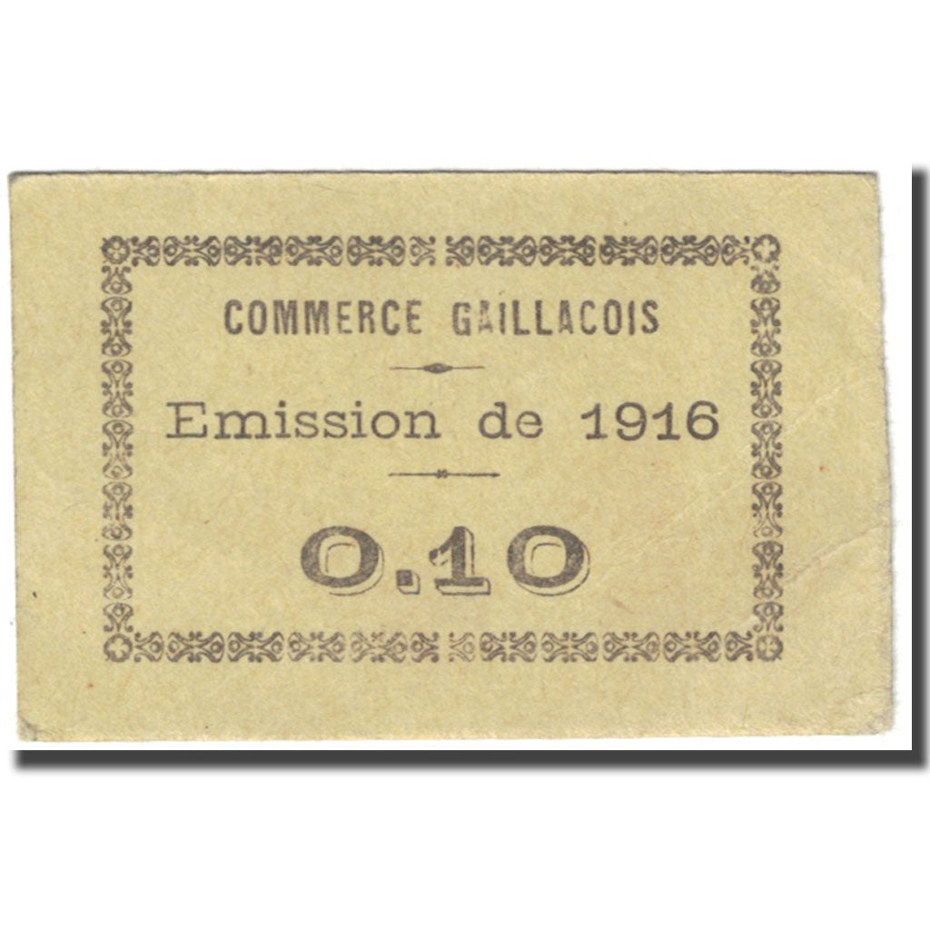 France, Gaillac, 10 Centimes, 1916, Commerce Gaillaçois, EF(40-45), Pirot:81-67
