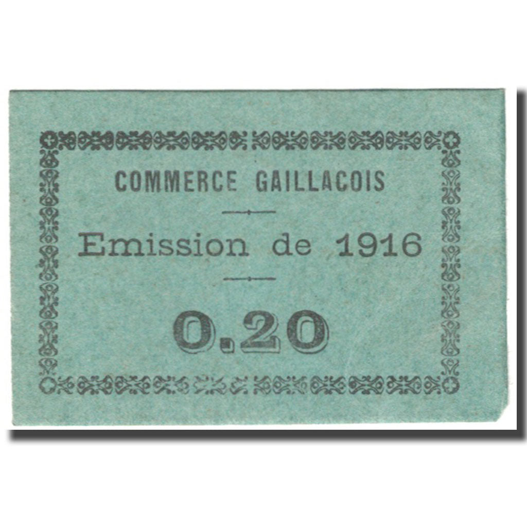 France, Gaillac, 20 Centimes, 1916, Commerce Gaillaçois, EF(40-45), Pirot:81-68