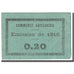 France, Gaillac, 20 Centimes, 1916, Commerce Gaillaçois, EF(40-45), Pirot:81-68