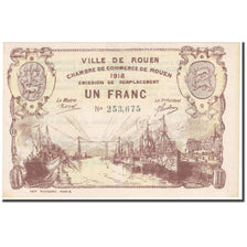 France, Rouen, 1 Franc, 1918, Chambre de Commerce, EF(40-45), Pirot:110-44