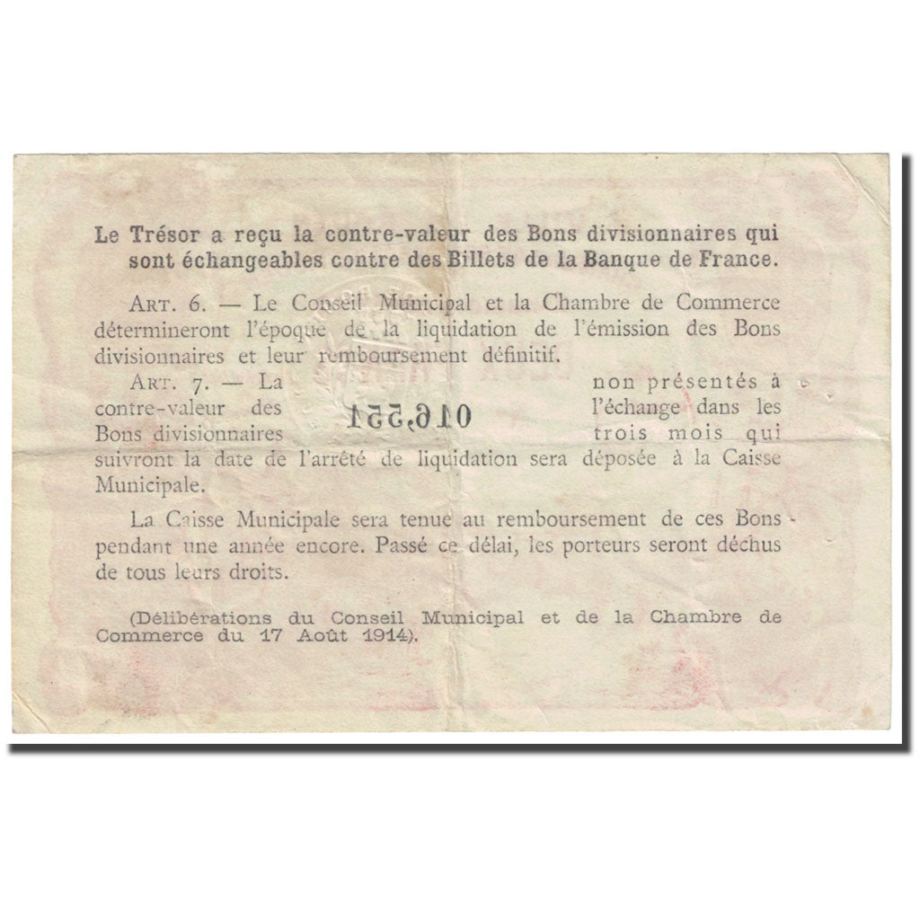 France, Rouen, 2 Francs, 1922, Chambre de Commerce, VF(20-25), Pirot:110-66