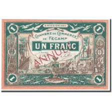 Francia, Fécamp, 1 Franc, 1920, Chambre de commerce / Annulé, UNC, Pirot:58-4