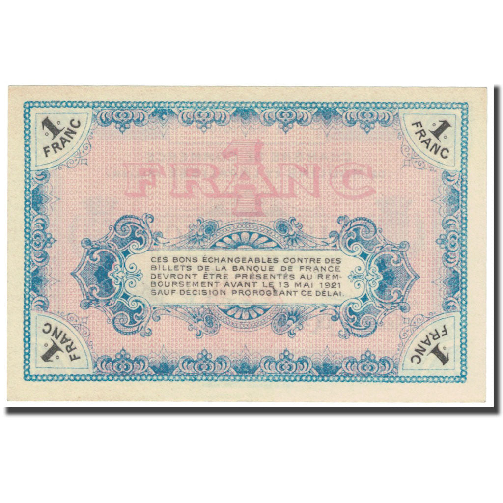 Frankreich, Moulins et Lapalisse, 1 Franc, 1916, Chambre de commerce / Annulé