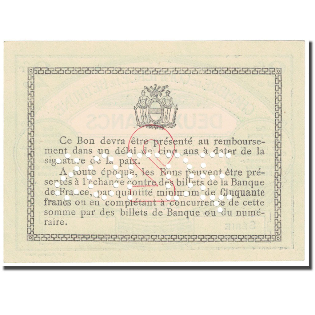 France, Béthune, 2 Francs, 1915, Chambre de commerce / Sans Valeur, UNC(65-70)