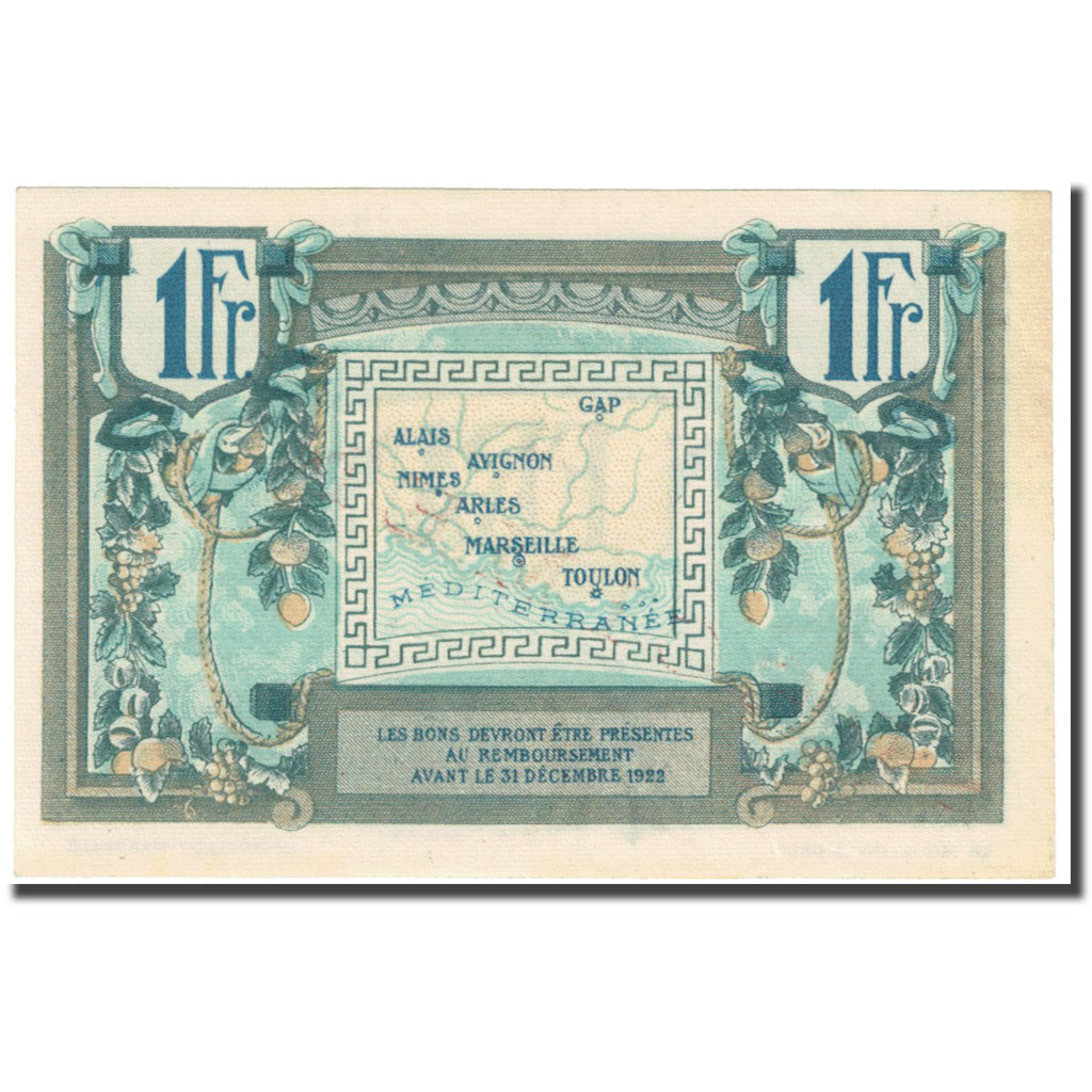 France, Région Provençale, 1 Franc, Chambre de commerce / Specimen, AU(55-58)