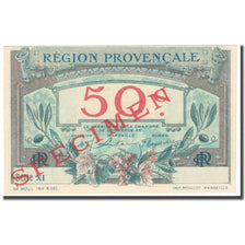 France, Région Provençale, 50 Centimes, Chambre de commerce / Specimen