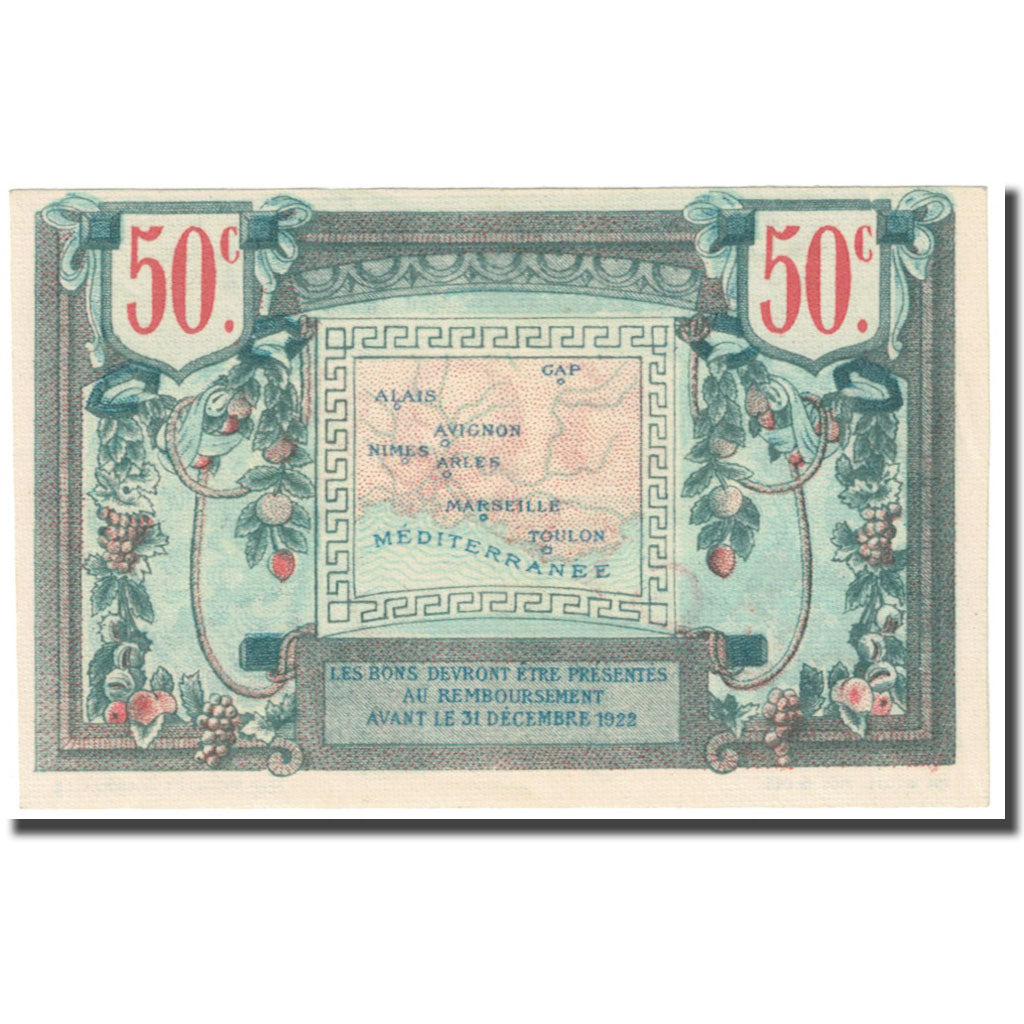 France, Région Provençale, 50 Centimes, Chambre de commerce / Specimen